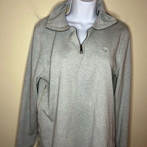 Burberry 100% cotton  Light Heather Gray Zip Up Sweater